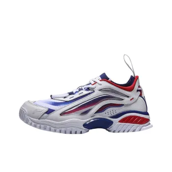 LiNing Aurora Skyline Non slip Lightweight Low Top Casual Shoes Women's White Blue Red