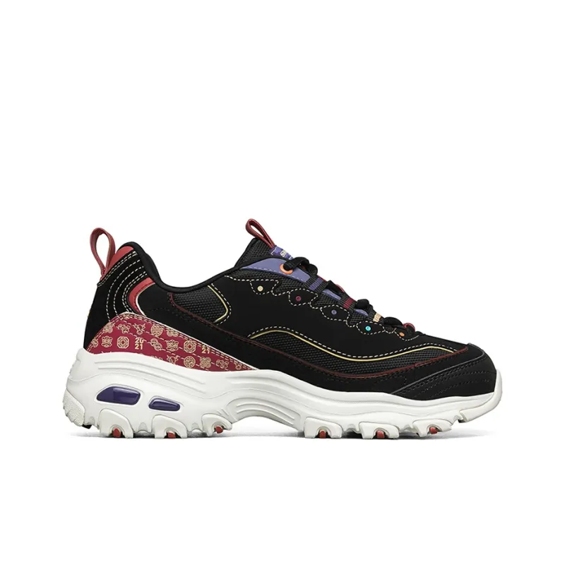 Skechers D Lites Low Top Running Shoes Wm Black Women's-1