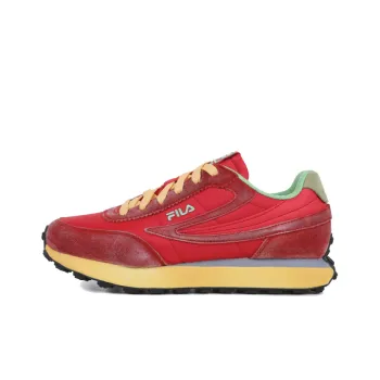 FILA Pontino Washing Pontino Washing Cushioned Slip Resistant Breathable Low Top Casual Shoes Unisex Red Korean Style