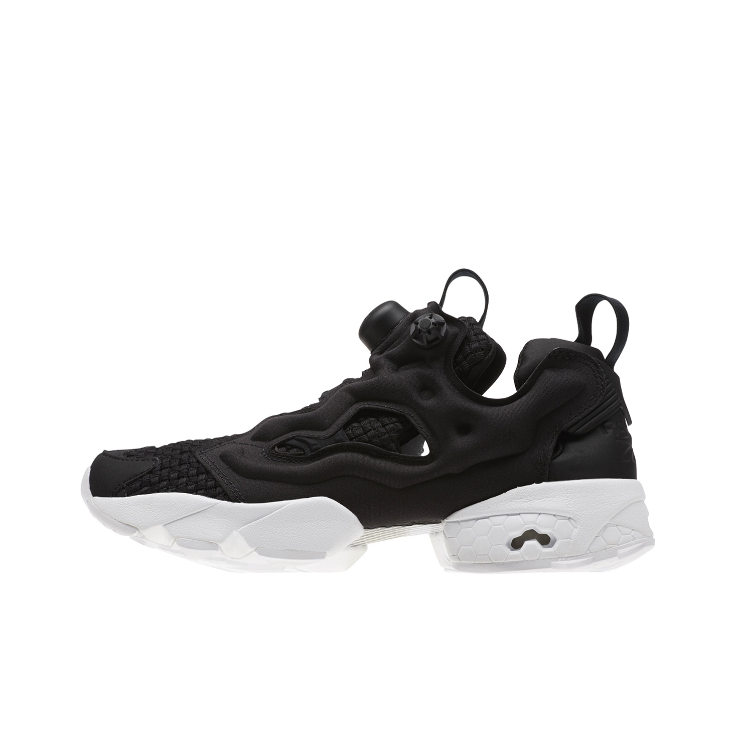 Reebok Instapump Fury Woven Running Shoes Black White Women s POIZON