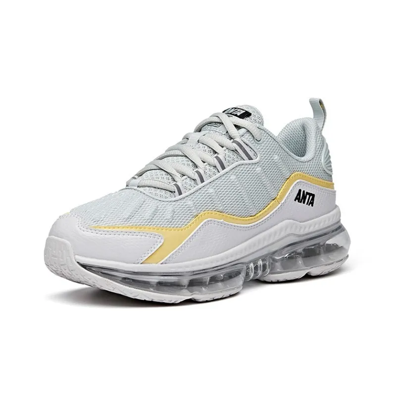 Anta Life Collection Anti-Slip Wear-Resistant Low-Top Casual Shoes Women's White Gray-1