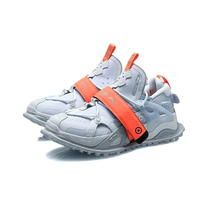 LiNing Pan Gu Shock Absorbers Slip Resistant, Abrasion Resistant, Breathable Low Top Casual Shoes Women's Illusion Blue-2