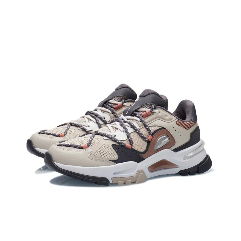 LiNing Reverse Fantasy Comfortable And Trendy Cushioned Slip-Resistant Sports Casual Shoes Men's Oat Gray-2