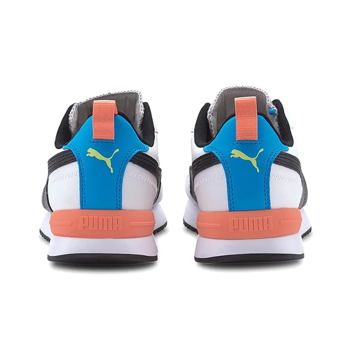 PUMA R78 Neon Low Running Shoes Black/Orange/White-2