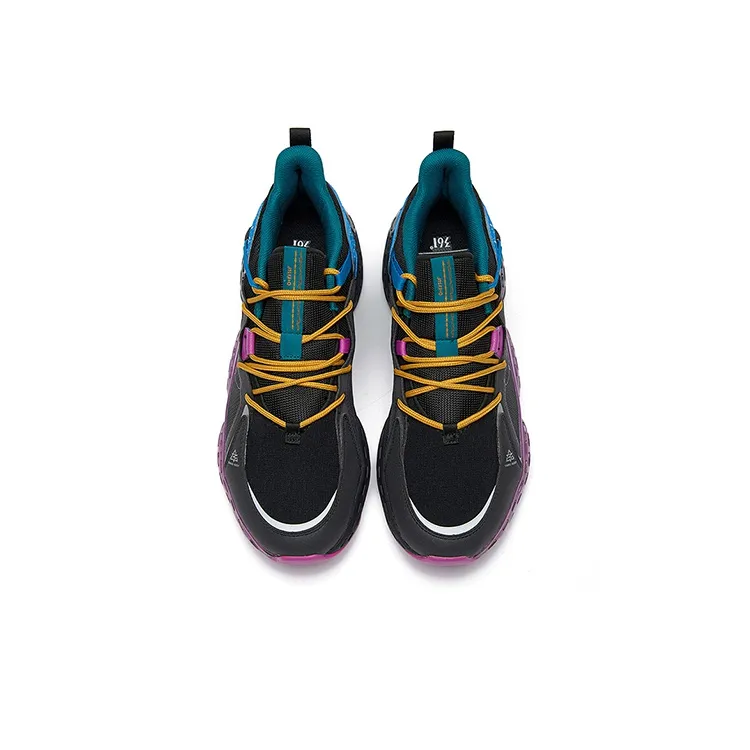 THREE-BODY x 361° Wear-resistant Non-slip And Breathable Low-Top Casual Shoes Men's Black Purple-1