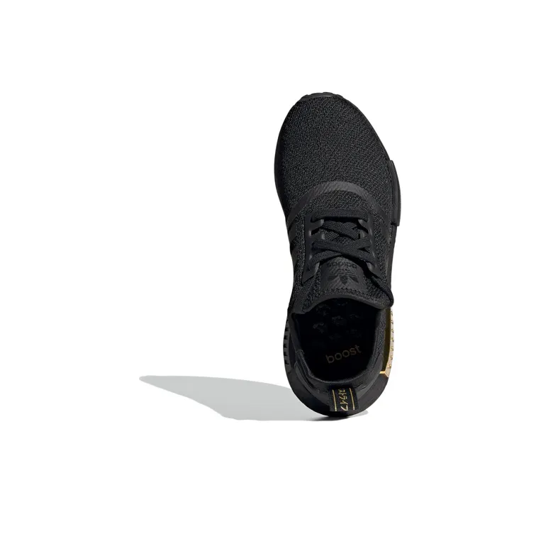 Adidas Nmd R1 Triple Black Gold Metallic Women's-4