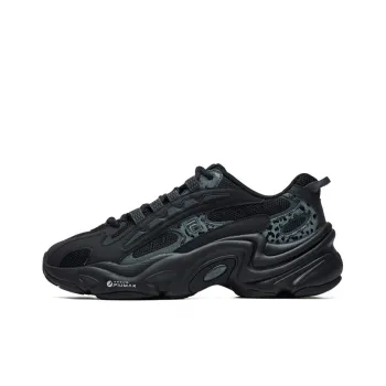 FILA Low Top Running Shoes Leopard Print For Black/Green Women's