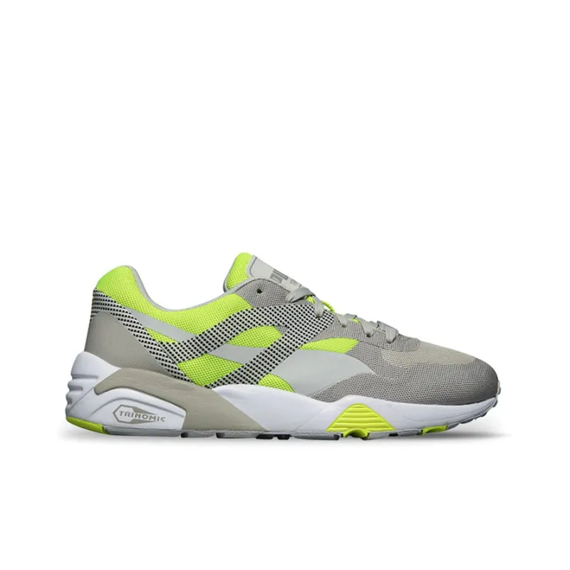 PUMA R698 Progressive Lace Up Running Shoes Grey/Green-1