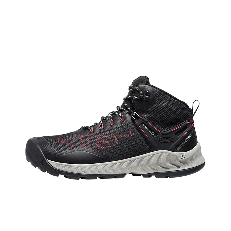 KEEN NXIS EVO MID WP Low Top Hiking Shoes, Outdoor Shoes Men's Black-0