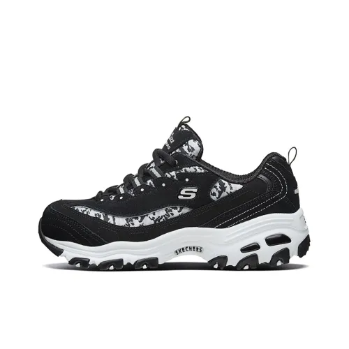 Skechers D'Lites 1.0 Running Shoes Black/White Women's