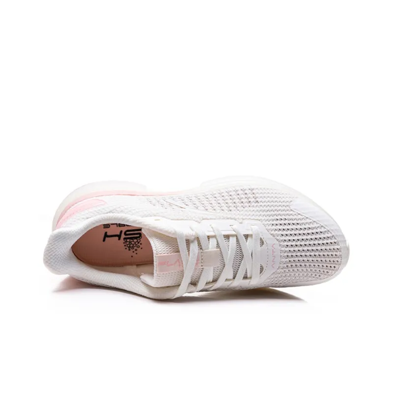 Anta Life Collection Shock Absorbers With Slip Resistant Features Low Top Casual Shoes Women's Ivory White-4