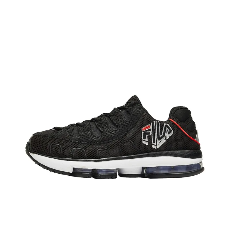 FILA Silva Trainer Cushioned Slip-Resistant Breathable Low-Top Athletic Shoes Women's Black-0