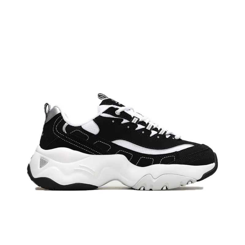 Skechers D'Lites 3.0 Stride Ahead Low Top Running Shoes Black/White Women's-1