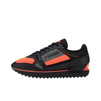PUMA Mile Rider Bright Peaks Anti-Slip And Wear-Resistant Lightweight Low-Top Casual Shoes Women's Black Gray Orange