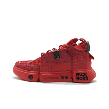 LiNing Essence 2 ACE Rick Ross Non slip Lightweight Mid Top Casual Shoes Women's Red