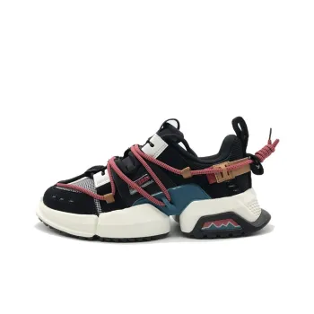 LiNing Pan Gu 2019 New York Fashion Week Apparel Anti Slip Wear Resistant Low Top Casual Shoes Men's Black