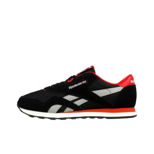 Reebok Classic Nylon Casual Shoes Men Low-Top Black/Red