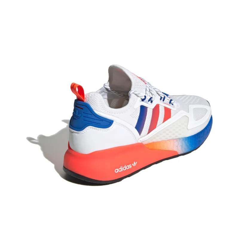 Adidas Zx 2K Boost White Solar Red Blue-3