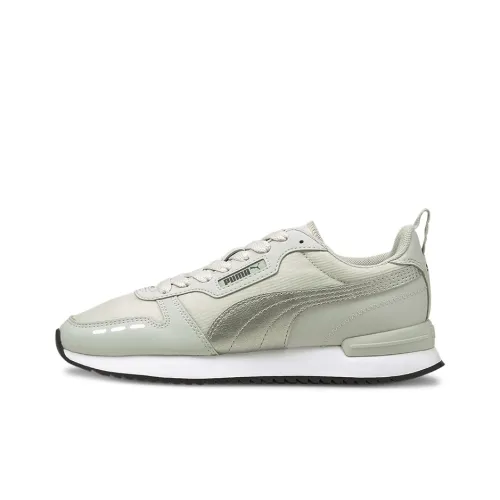 PUMA R78 Metallic Casual Shoes Women's Low-Top Green/White