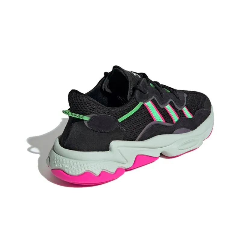Adidas Ozweego Black Shock Lime Pink Women's-2