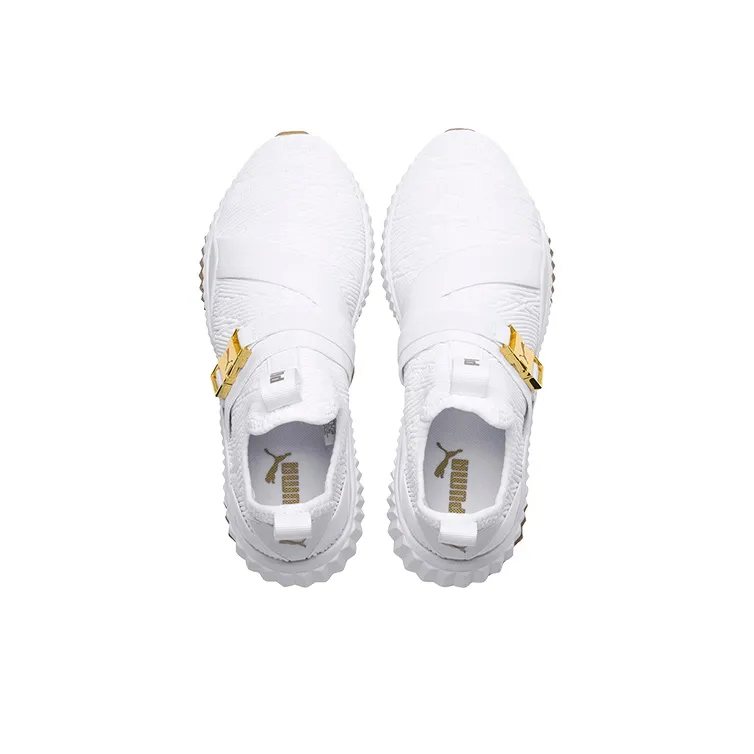 PUMA Defy Varsity Mid 'White Metallic Gold' Women's-2