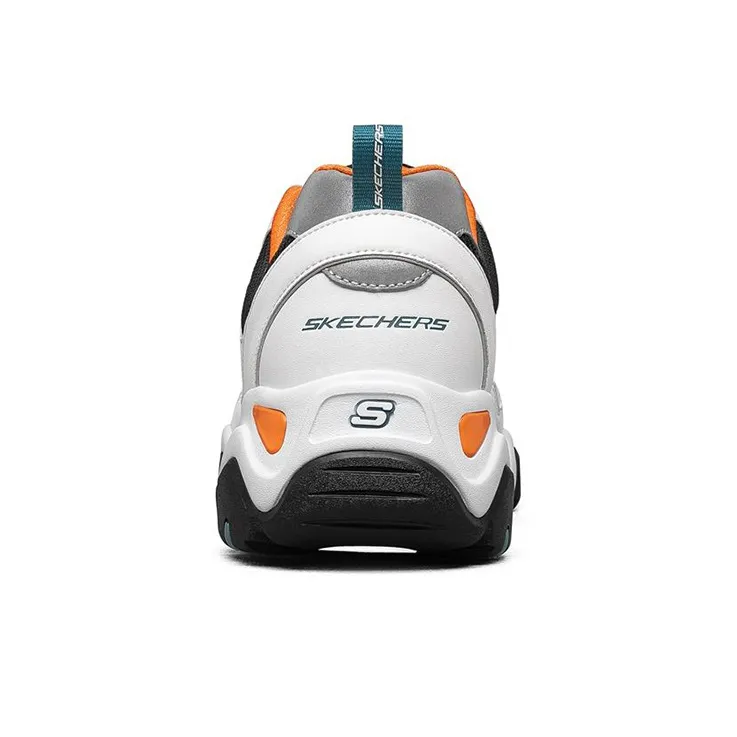 Skechers D'LITES 2.0 Casual Shoes Men Low-Top White/Black/Orange-3