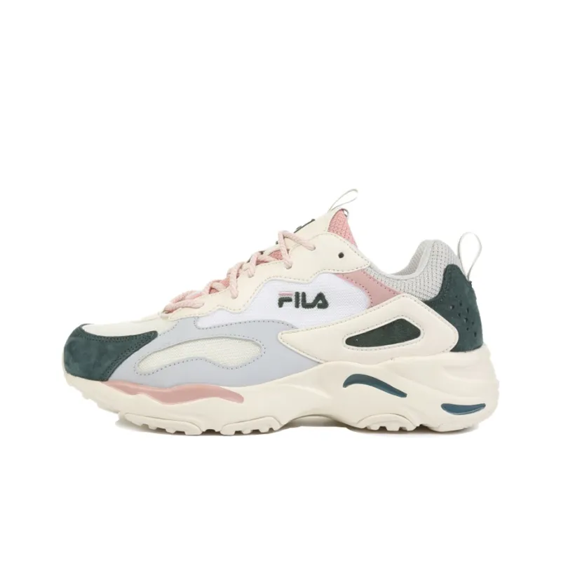 FILA Ray Tracer Low Top Running Shoes White/Pink/Green-0