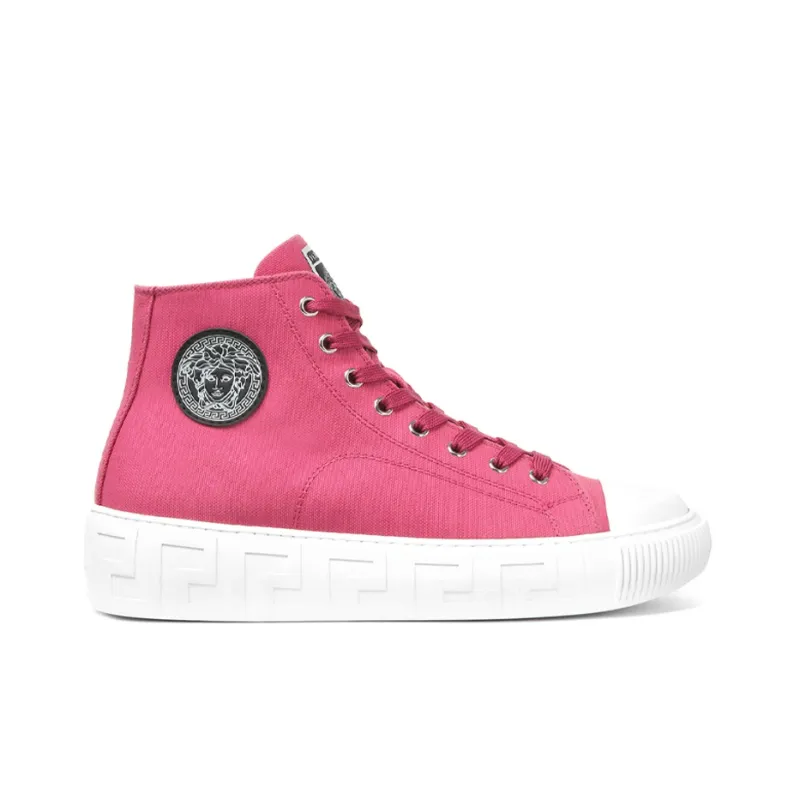 VERSACE Barocco Greca Coverage High-Top Running Shoes Women's Pink-1