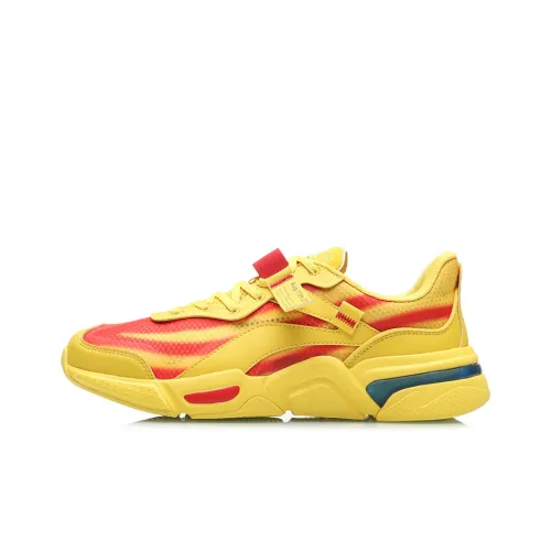 LINING Candle Dragon Casual Shoes Women's Low-Top Yellow/Red