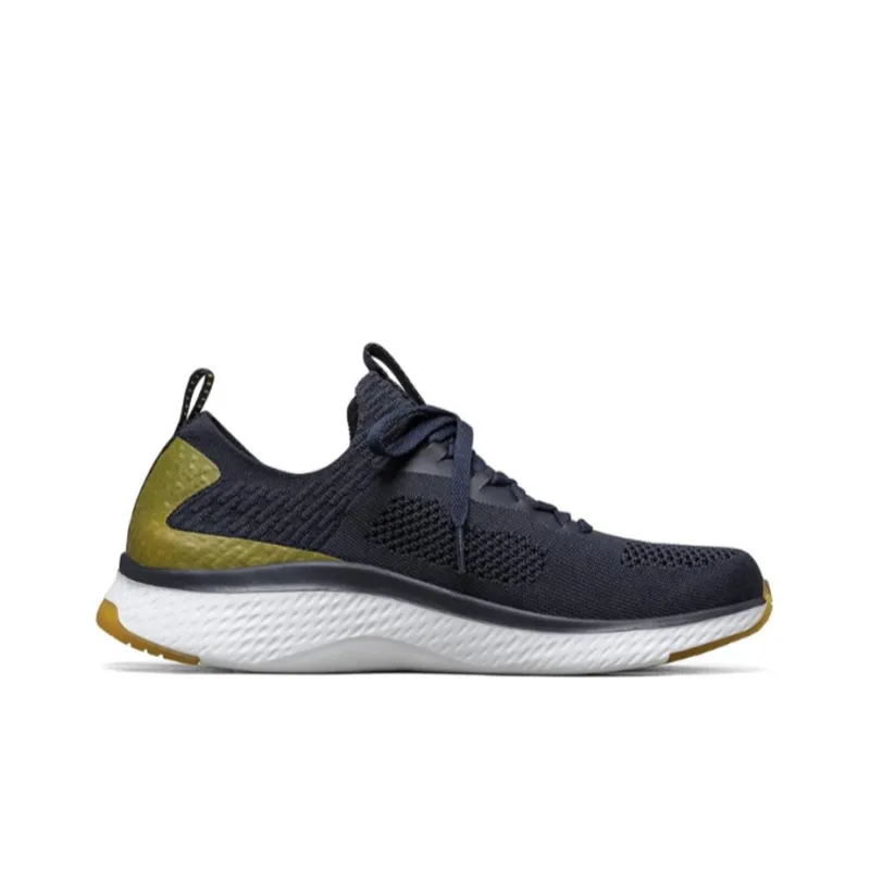 Skechers Solar Fuse Cushioned Wear-Resistant Breathable Rebound Low-Top Casual Shoes Men's Marine Blue-1