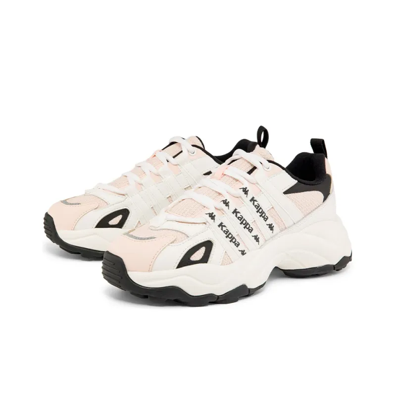 Kappa Breathable Lightweight Low-Top Casual Shoes Unisex Pink White Black-2