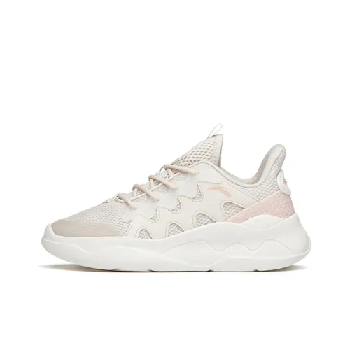 ANTA Life Collection Casual Shoes Women's Low-Top Ivory White/Sea Pink