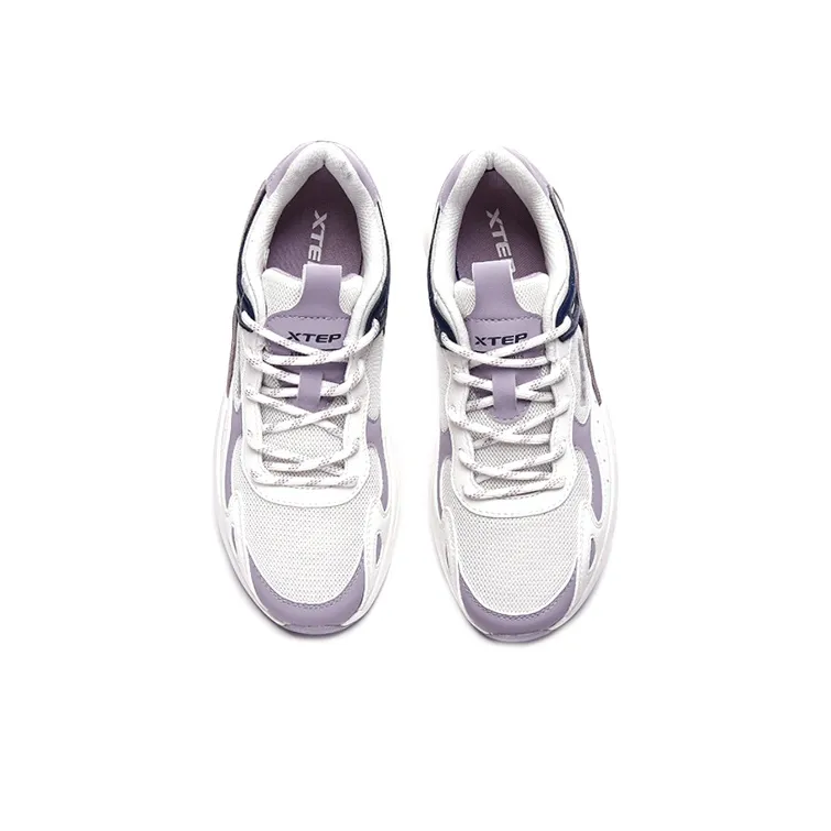 XTEP Casual Shoes Women's Low Top Beige Purple-2