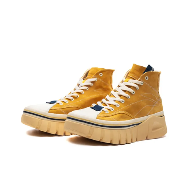 LiNing Wave High Top Casual Shoes Women's Yellow-2