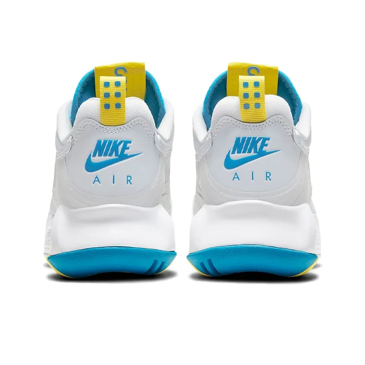 Jordan Maxin 200 Cushioning Anti-Slip And Wear-Resistant Coverage Support Low-Top Casual Shoes GS Gray Blue Yellow-4