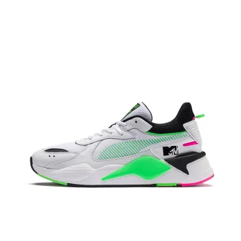Ks x PUMA RS X Cushioning Anti Slip Wear Resistant Breathability Low Top Casual Shoes Unisex White Green Black
