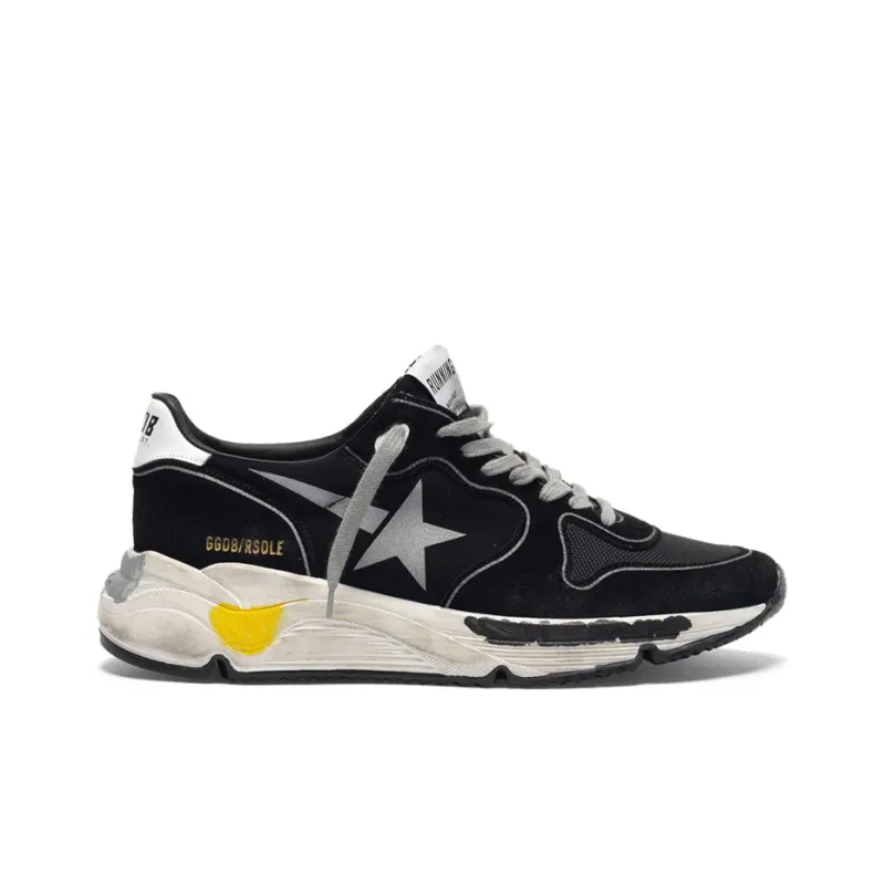 Golden Goose Running Sole Low Top Casual Shoes Men's Black White Yellow-1