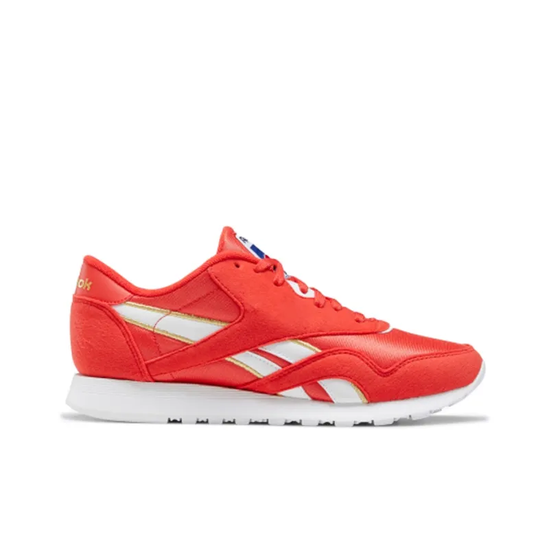 Reebok Women's Classic Nylon 'Collage Of Flags Radiant Red'-1
