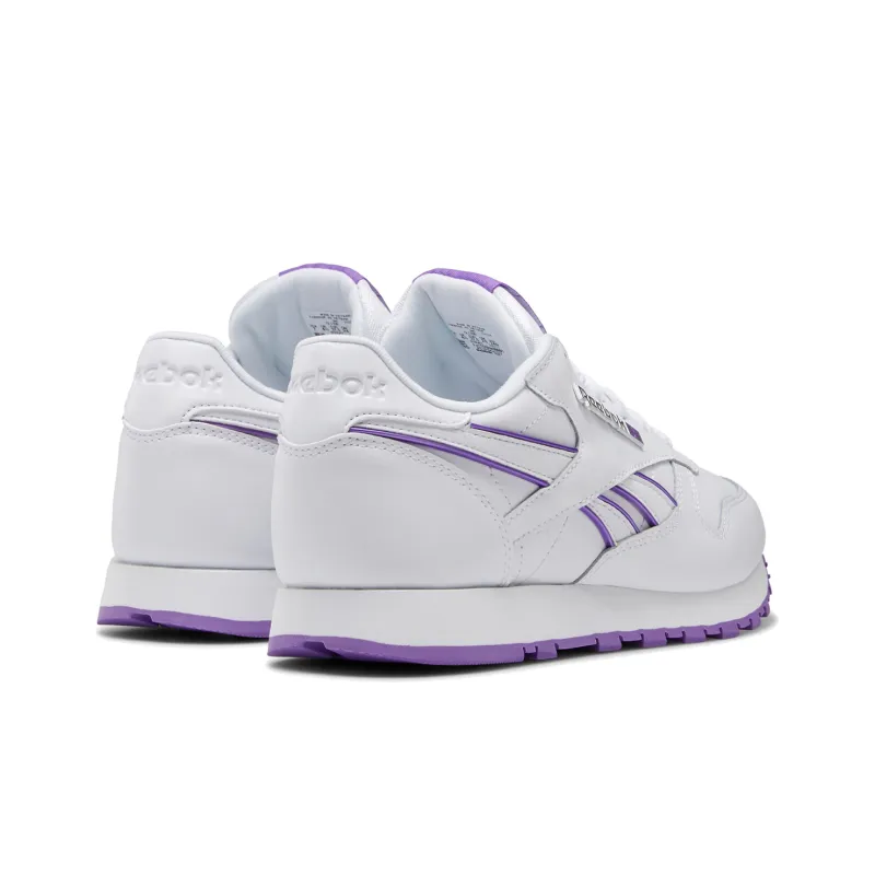 Reebok Classic Leather Sports Casual Shoes 'White Purple' Women's-4