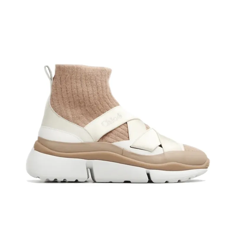Chloe Sonnie High-Top Casual Single Shoes Women's Ecru-2