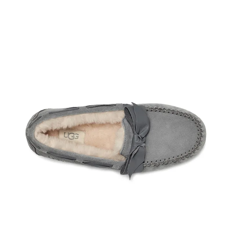 UGG Dakota Leather Bow 'Blue Grey' Women's-4