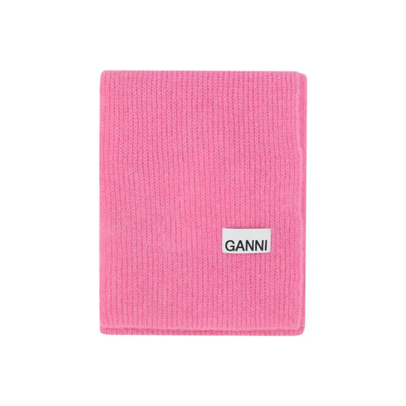 GANNI Knit Scarves Women's Pink-2