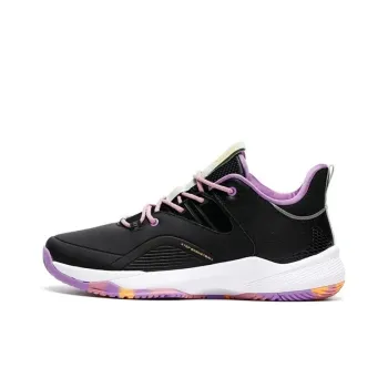 XTEP Rotating Impact Cushioned Slip Resistant Low Top Sports Casual Shoes Black Pink