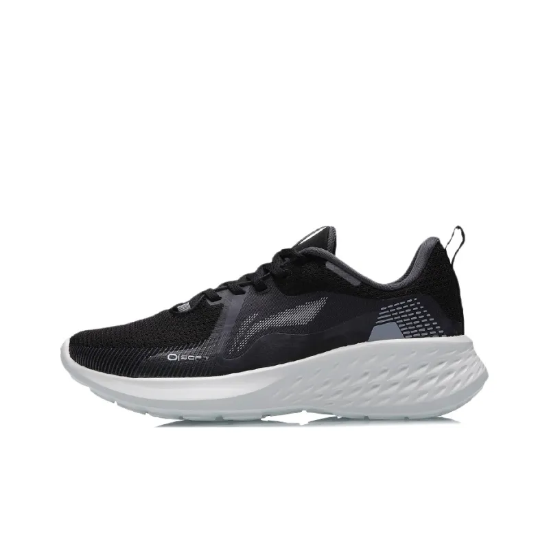 LiNing SOFT ELEMENT Cushioned Anti Slip Wear Resistant Breathable Lightweight Low Top Sports Casual Shoes Women's Black-0