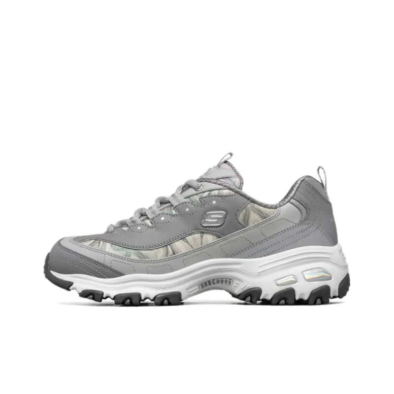Skechers D Lites 1.0 Running Shoes Grey/White Women's-0