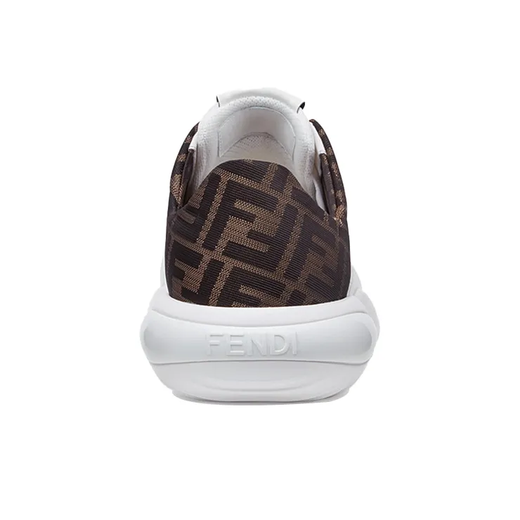 FENDI Anti-Slip Wear-Resistant Low-Top Athletic Shoes Men's White-3
