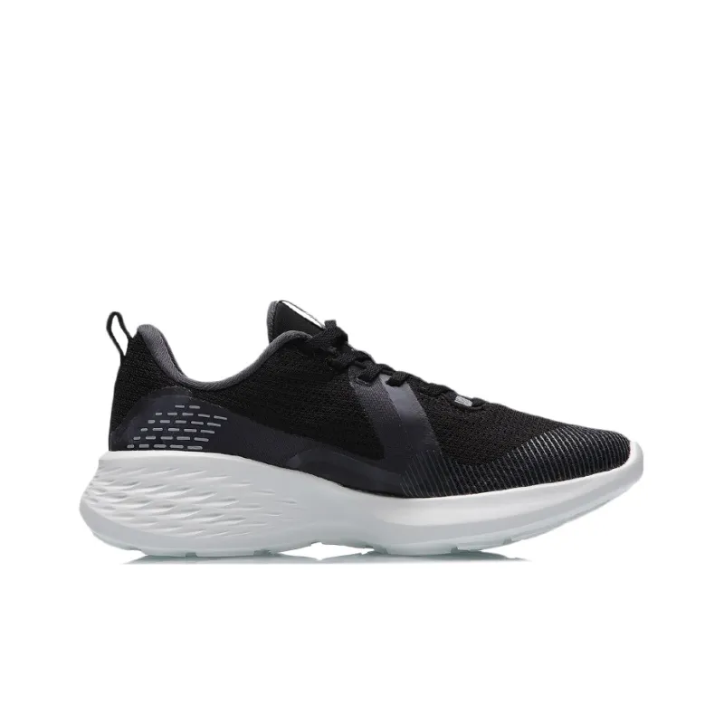 LiNing SOFT ELEMENT Cushioned Anti Slip Wear Resistant Breathable Lightweight Low Top Sports Casual Shoes Women's Black-1