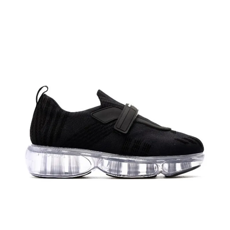 PRADA Cloudbust Rubber And Leather 'Black With Clear Sole' Women's-1