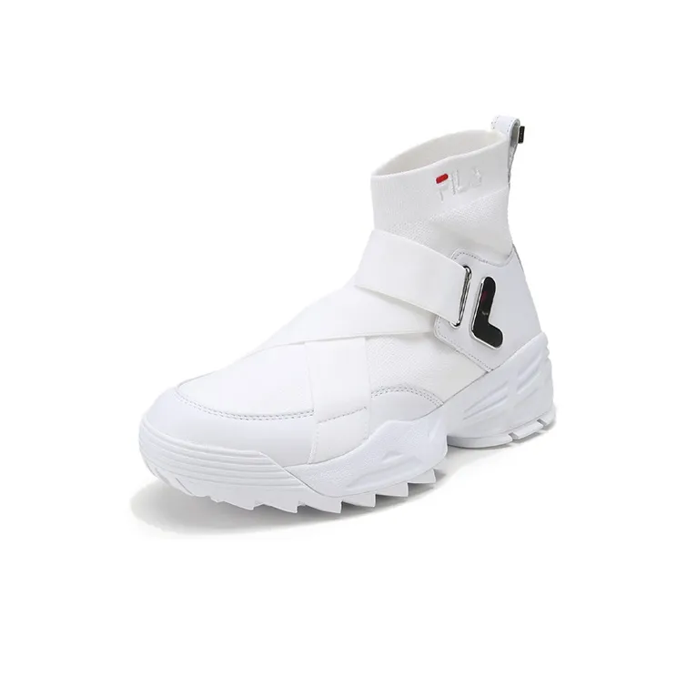 FILA Disruptor Stretch Fabric High top Running Shoes White Women's-1