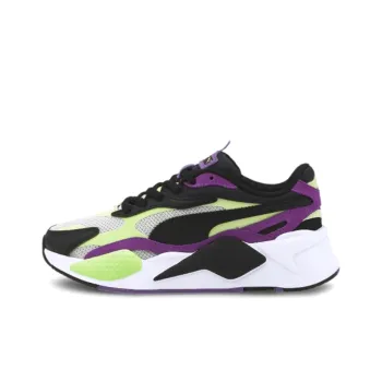 PUMA RS-X³ Bright Cushioning Anti-Slip And Wear-Resistant Low-Top Casual Shoes Women's Purple Green